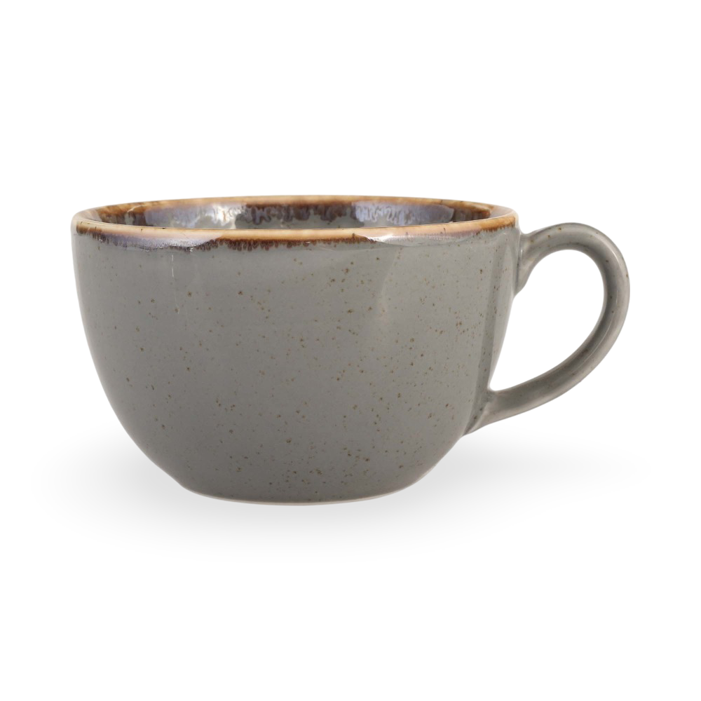 Dark Grey Teacup / Saucer
