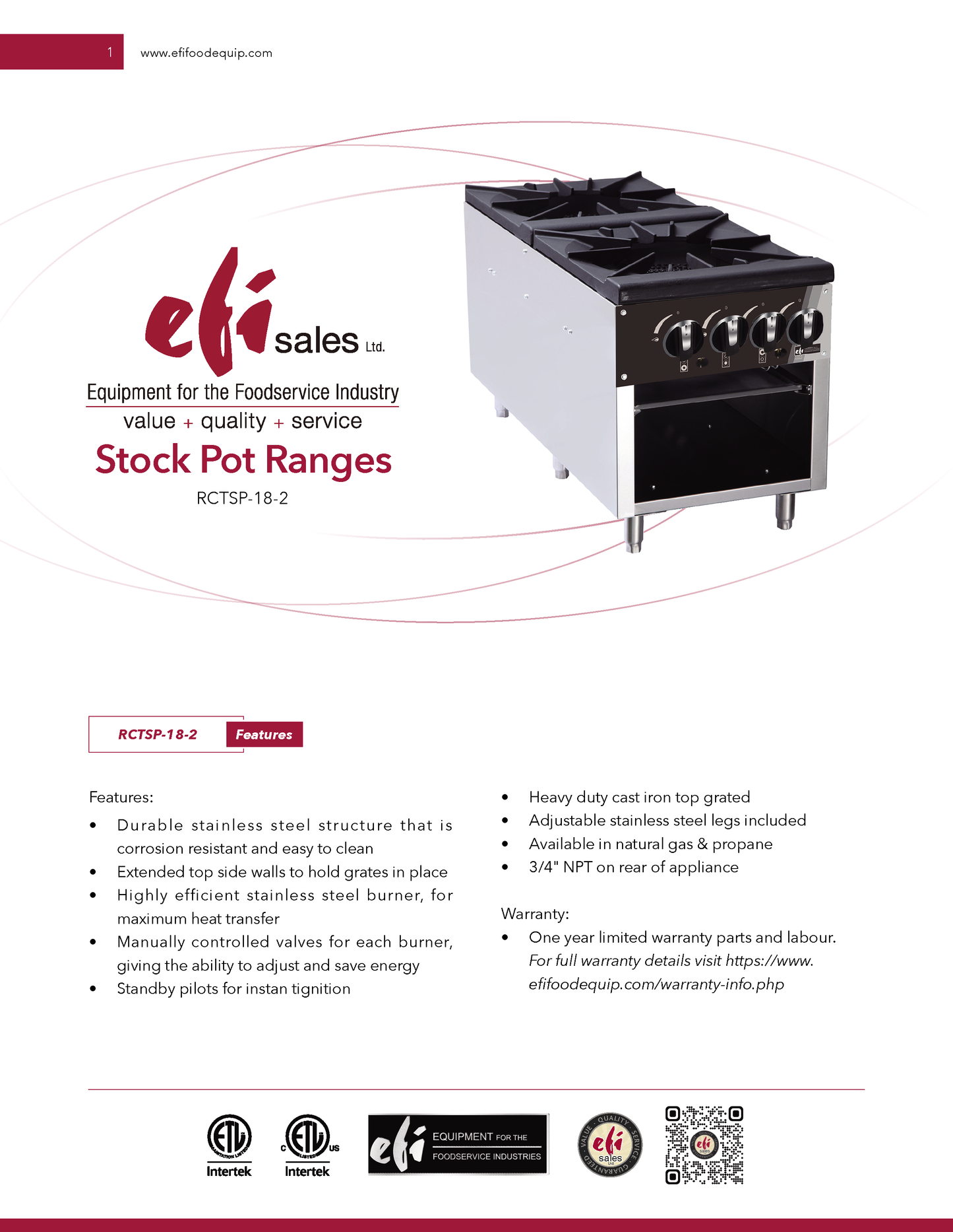Stock Pot Range 2 Burner