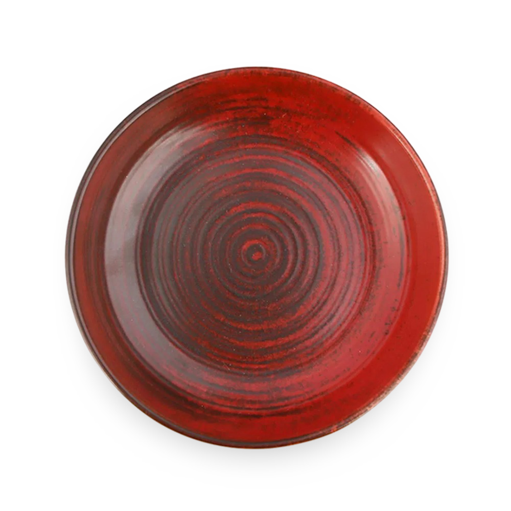 Red Flat Bowl