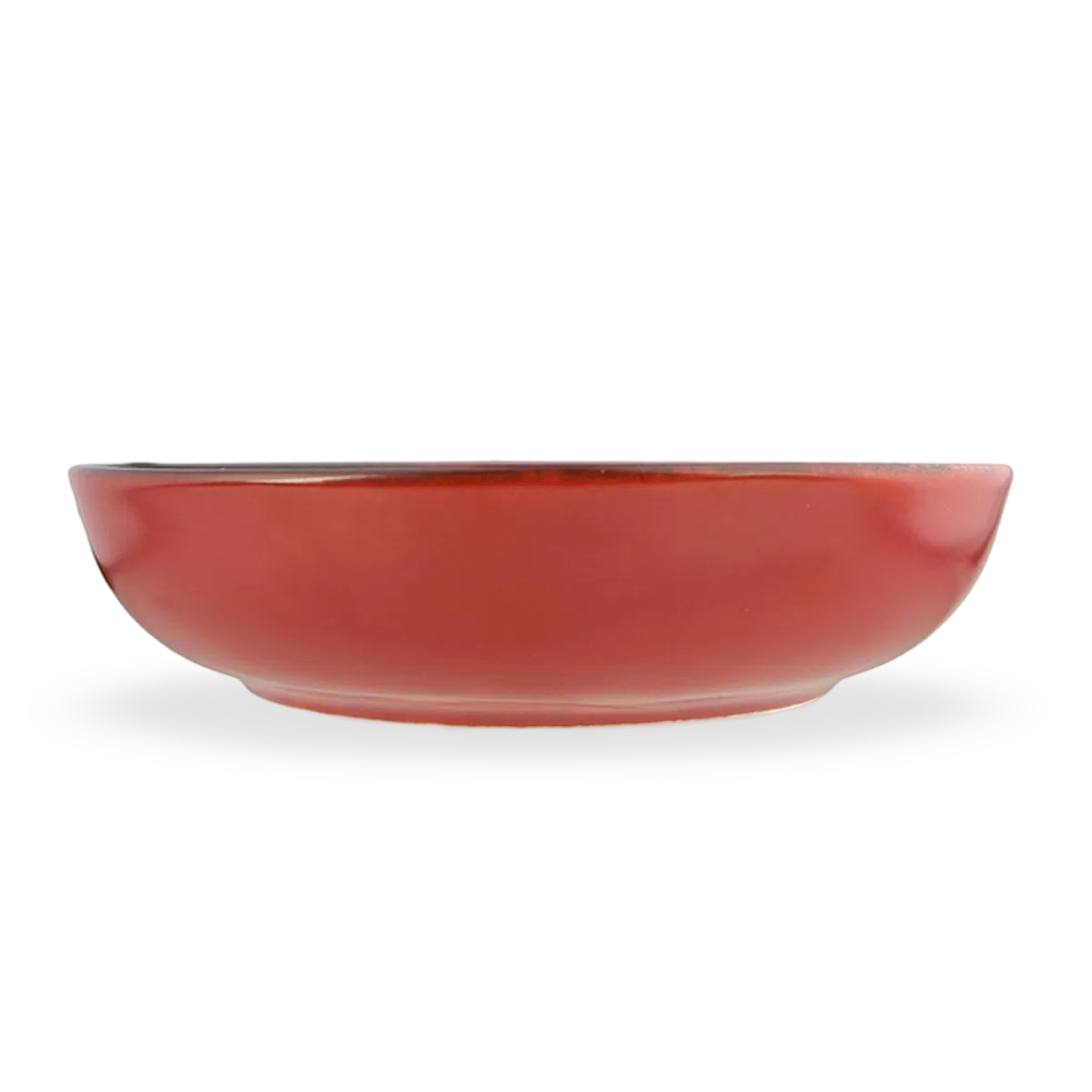 Red Flat Bowl
