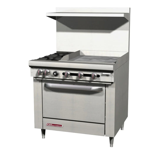 Range with 24" Griddle & 2 Burners