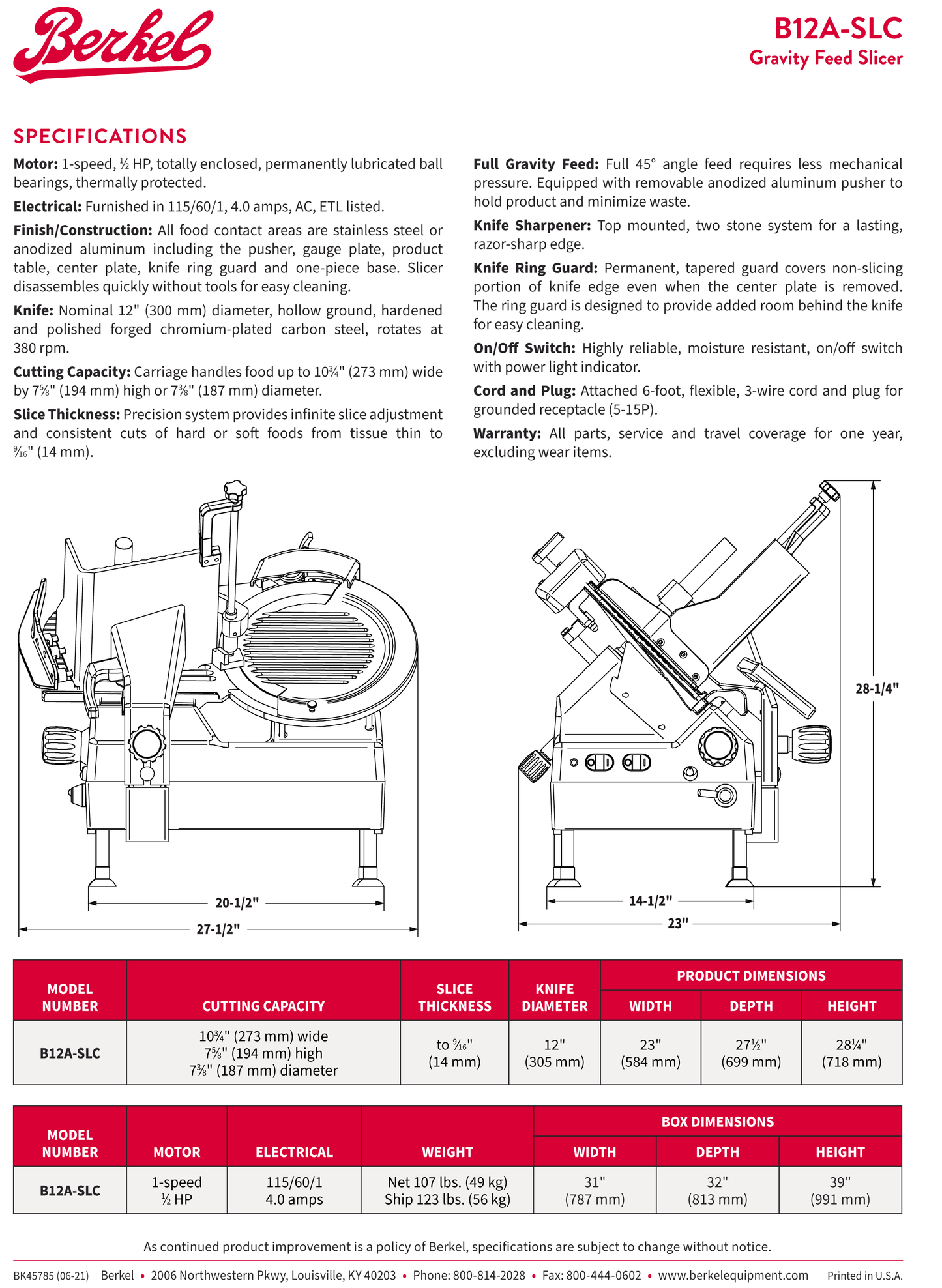 Slicer 12" Automatic