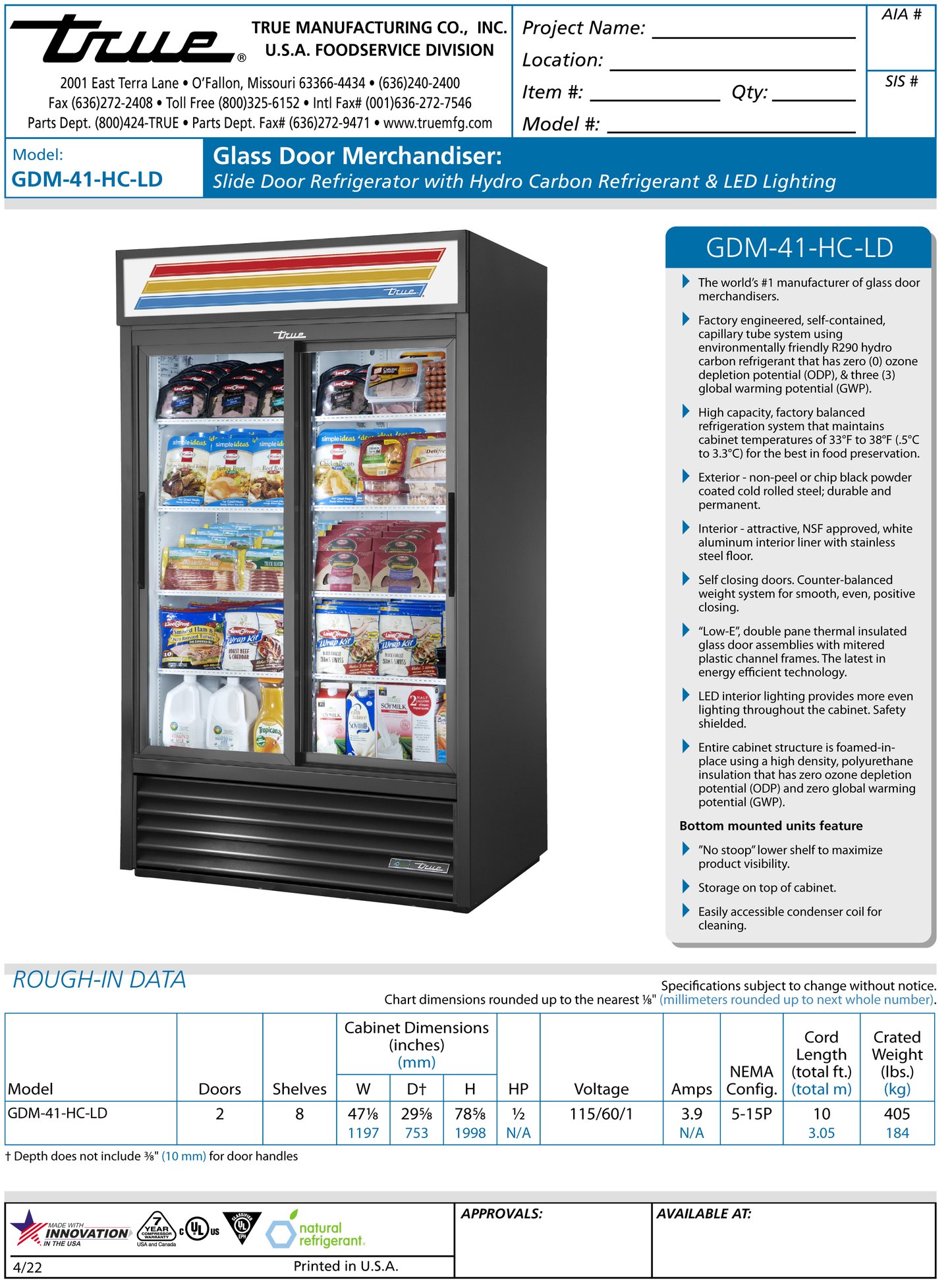 Merchandiser Refrigerator 48"