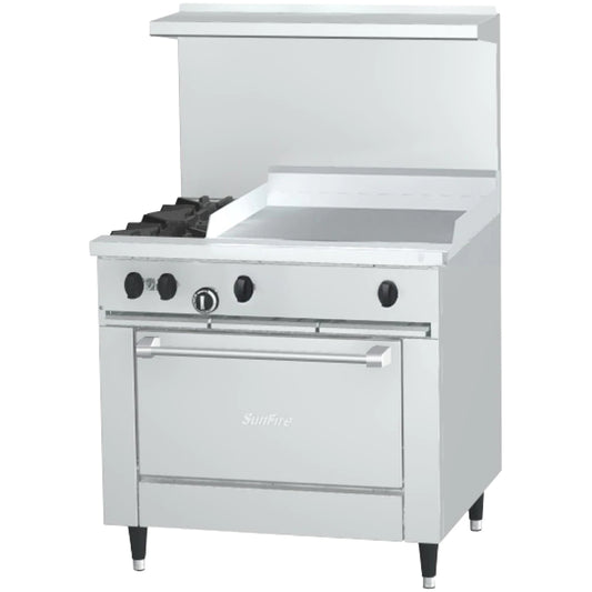 Range with 24" Griddle & 2 Burners