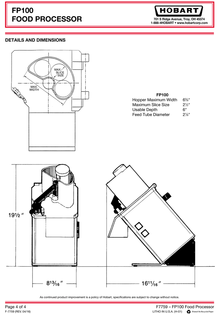 Continuous-Feed Food Processor