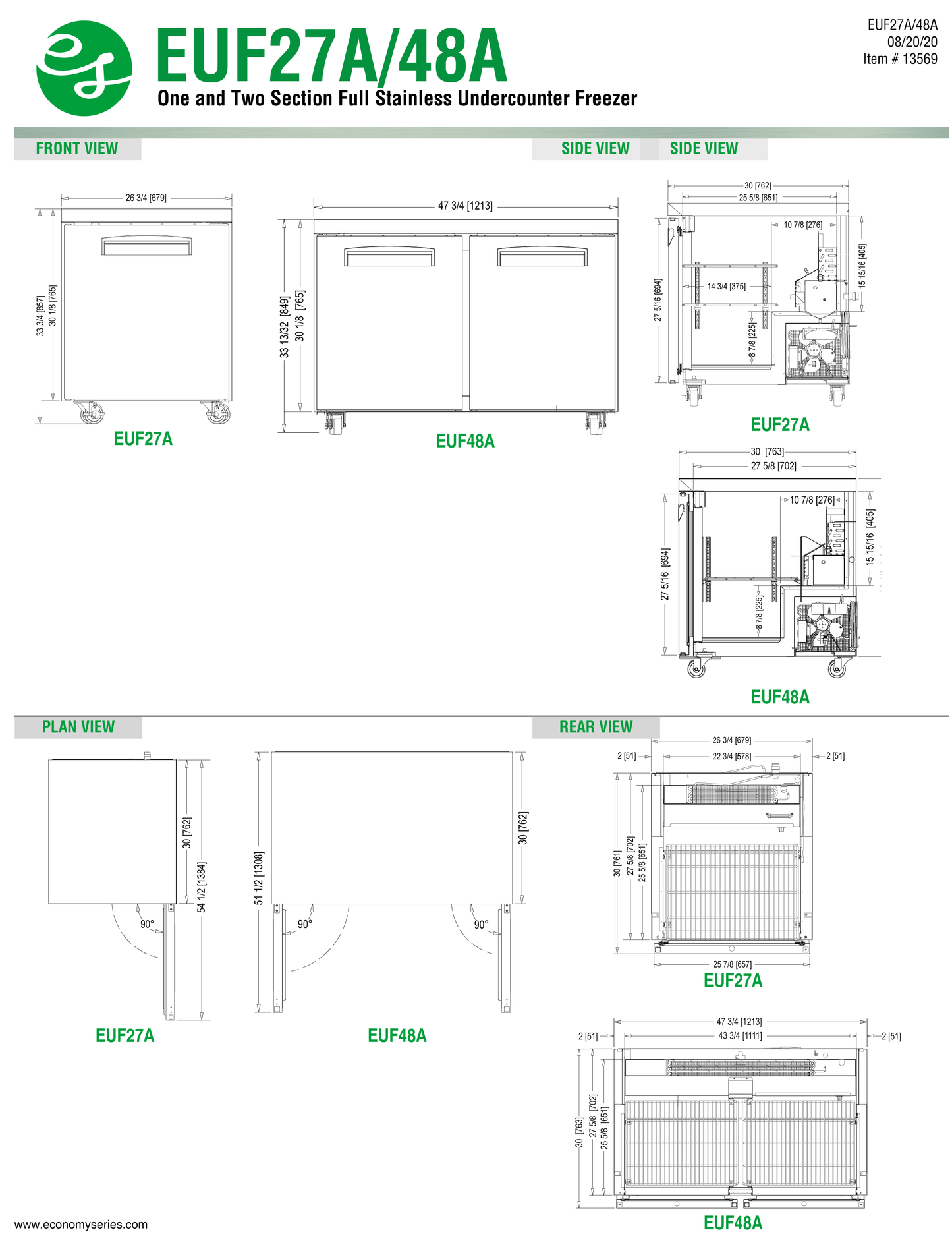 Undercounter Freezer 27"