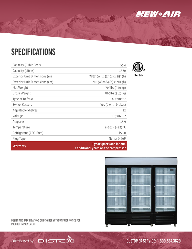 Merchandiser Freezer 78.5"