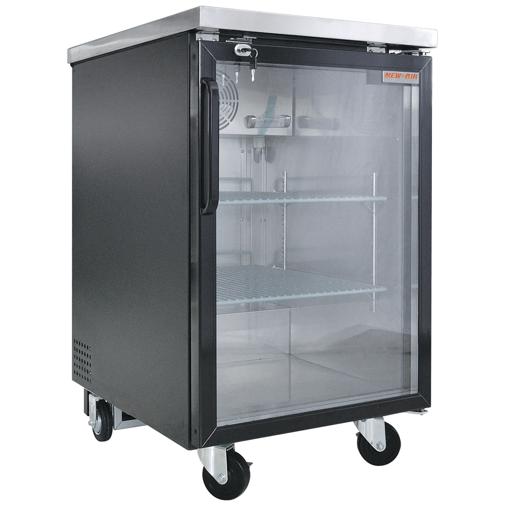 Glass Hinge Doors Back Bar 23"