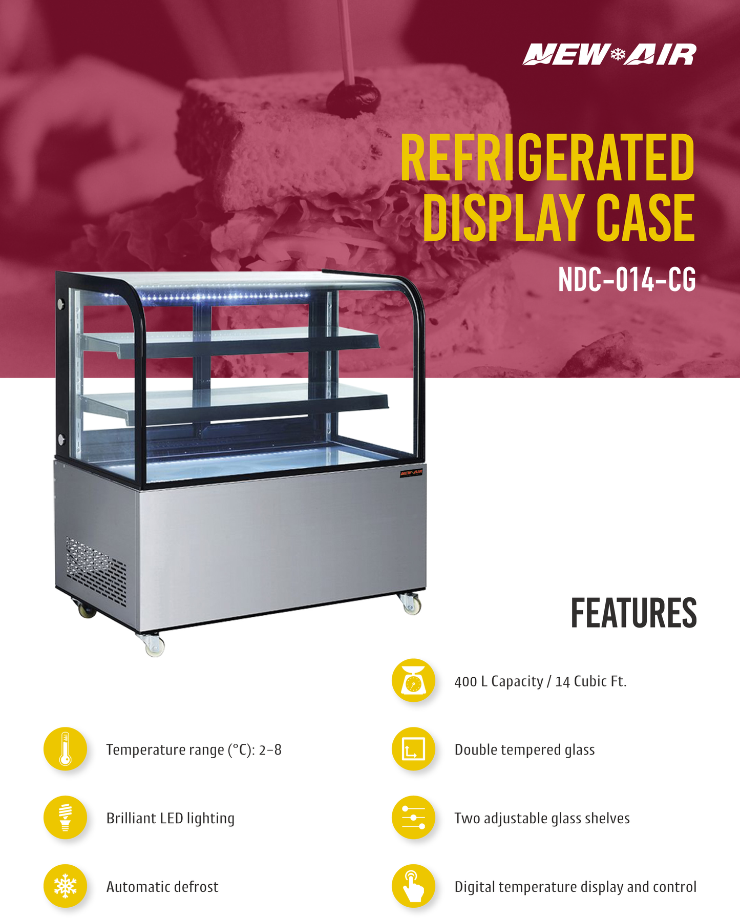 Curved Glass Display Case 47.5"