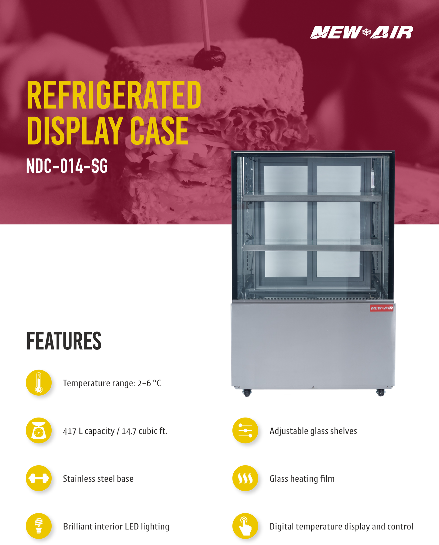 Square Glass Display Case 35.5"