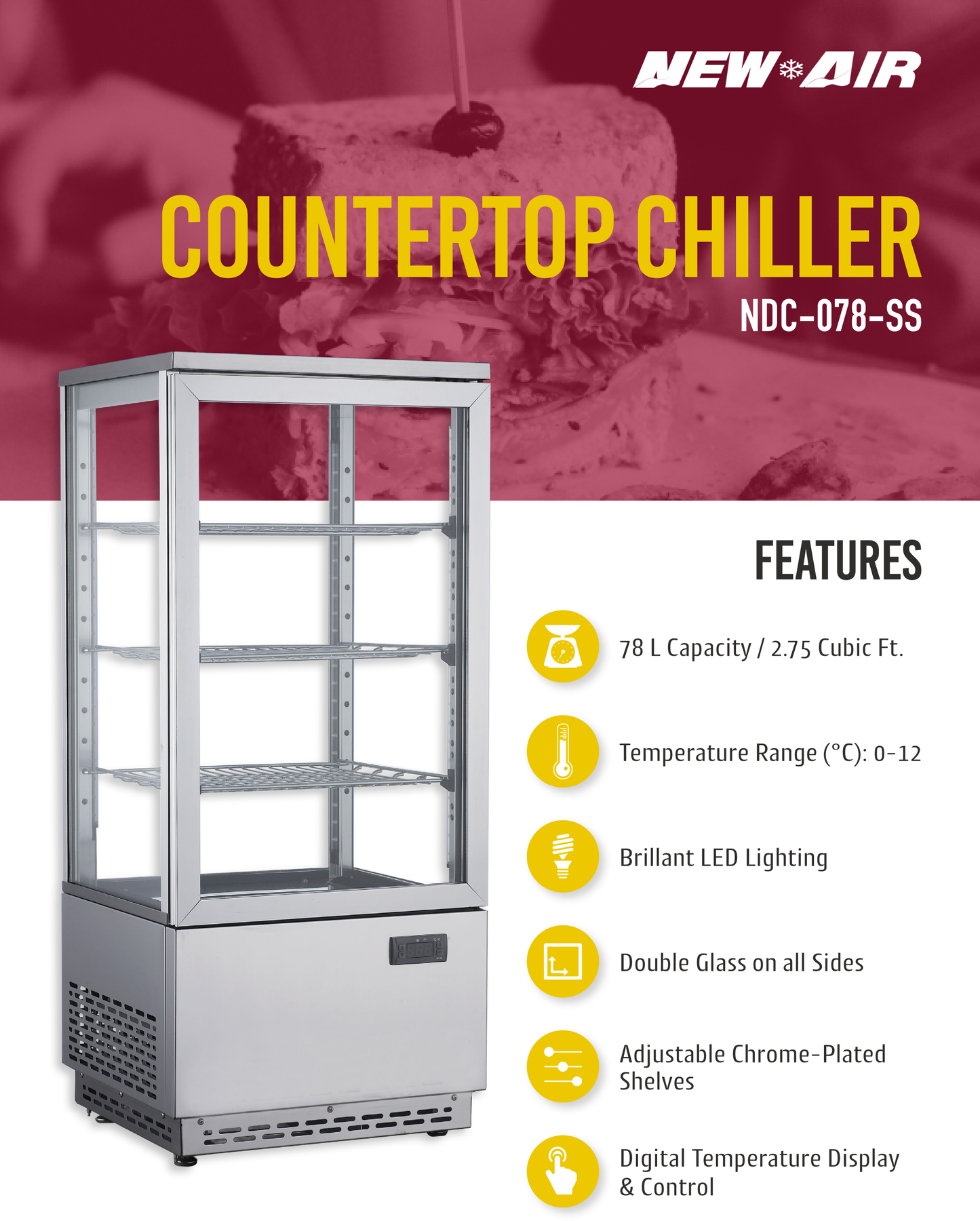 Countertop Display Case 17"