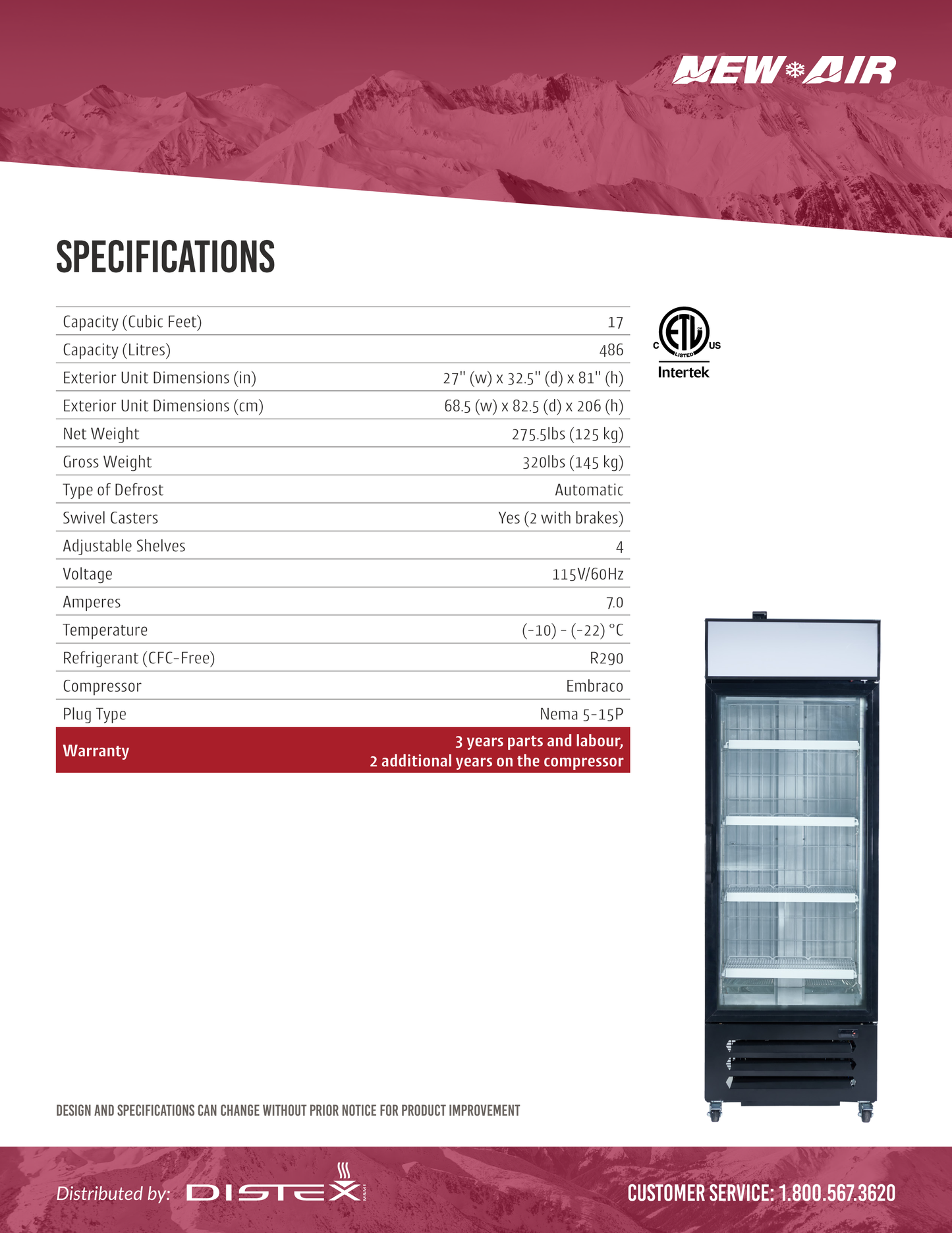 Merchandiser Freezer 27"