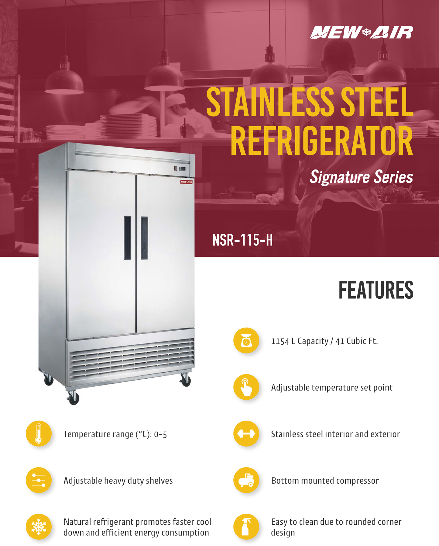 Reach-In Refrigerator 55"