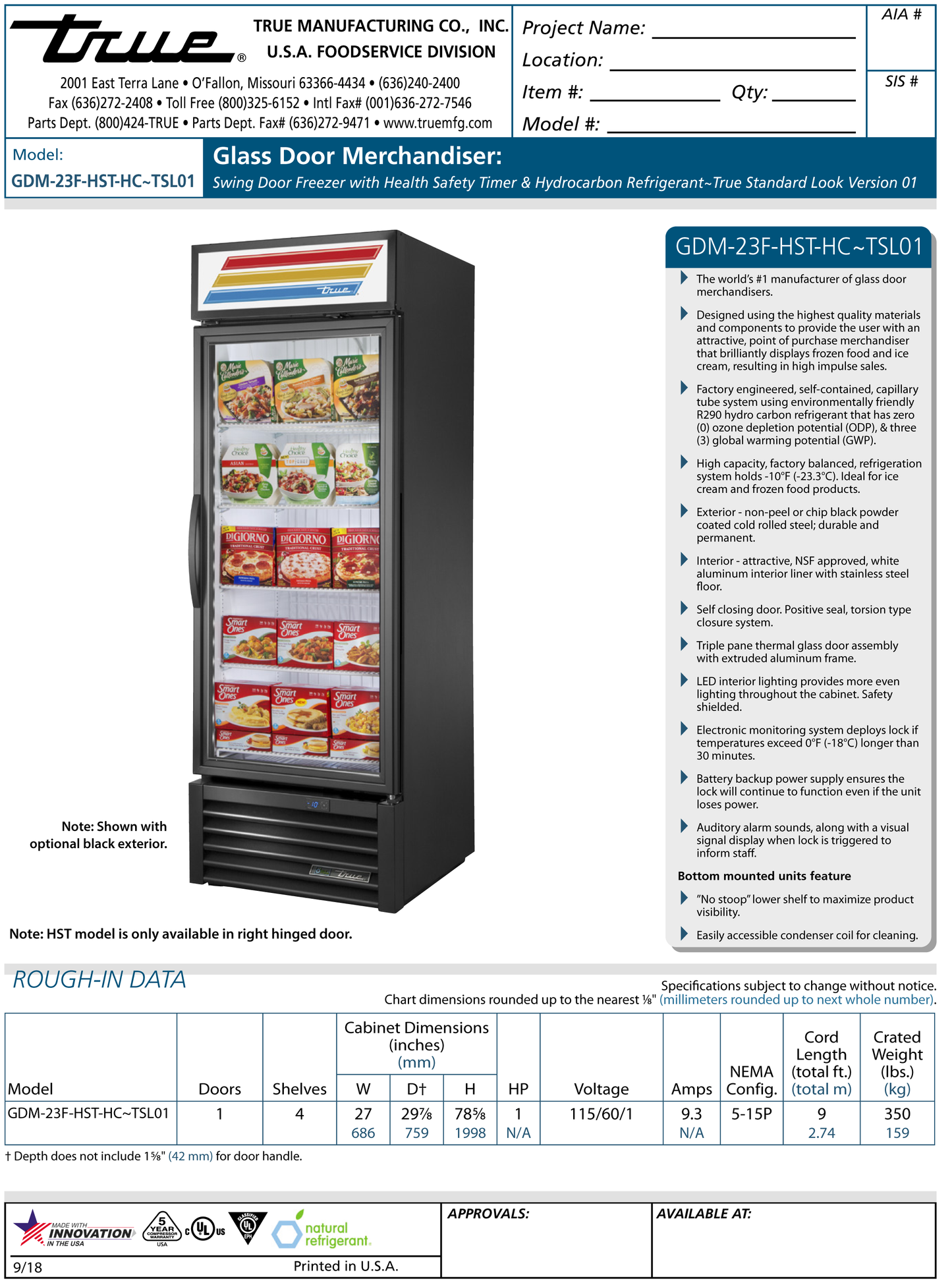 Merchandiser Freezer 27"