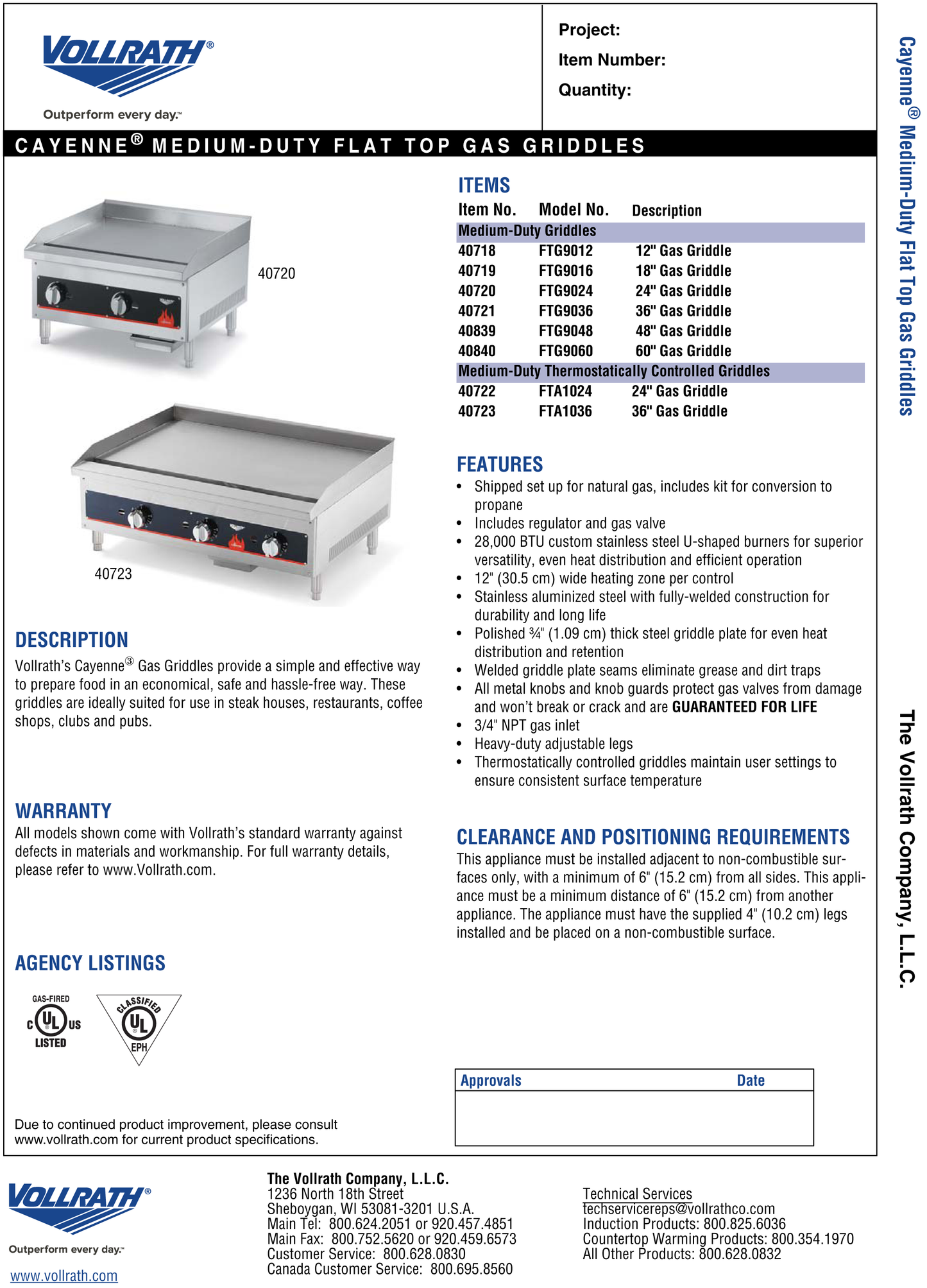 Manual Griddle 12"