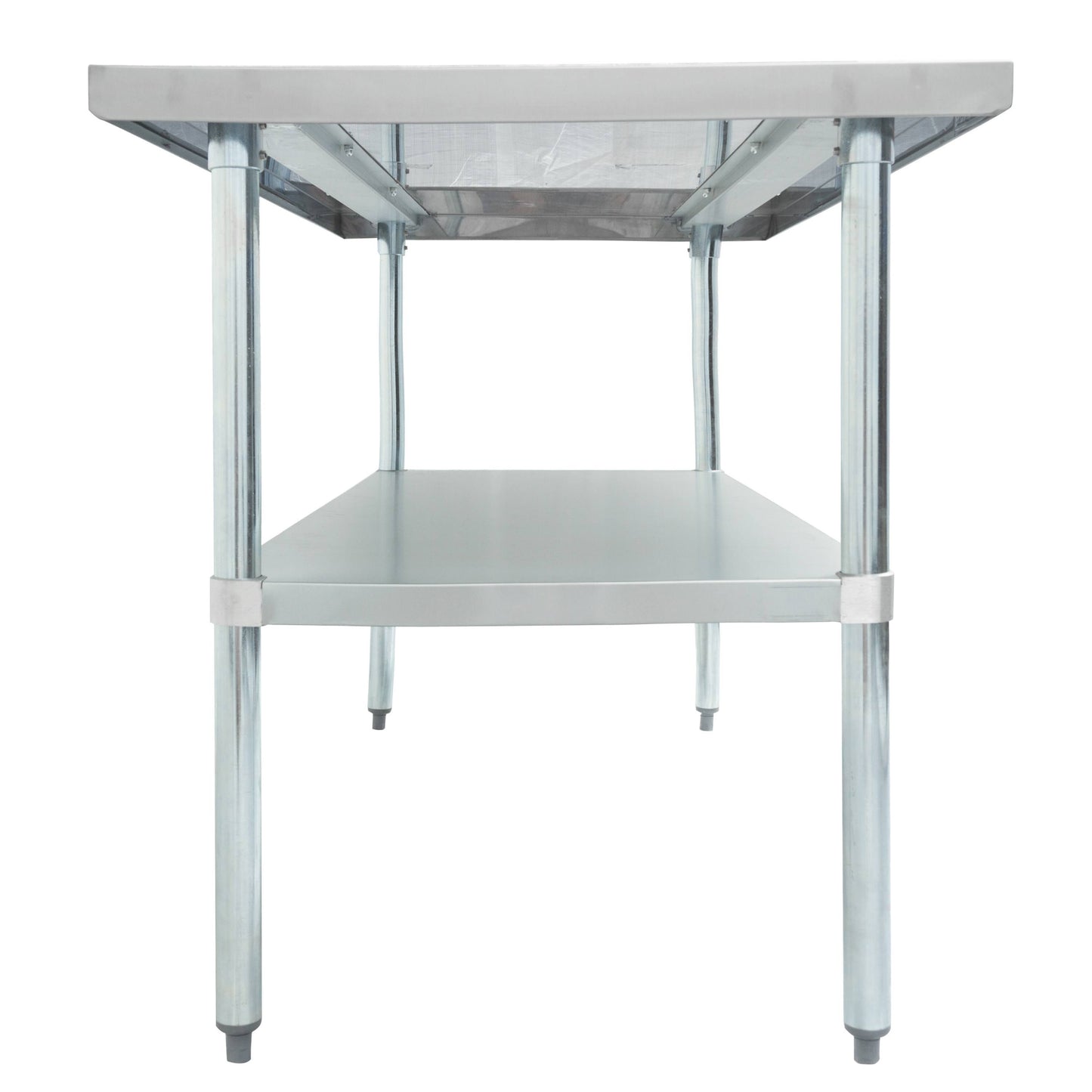 Worktables with Galvanized Undershelf