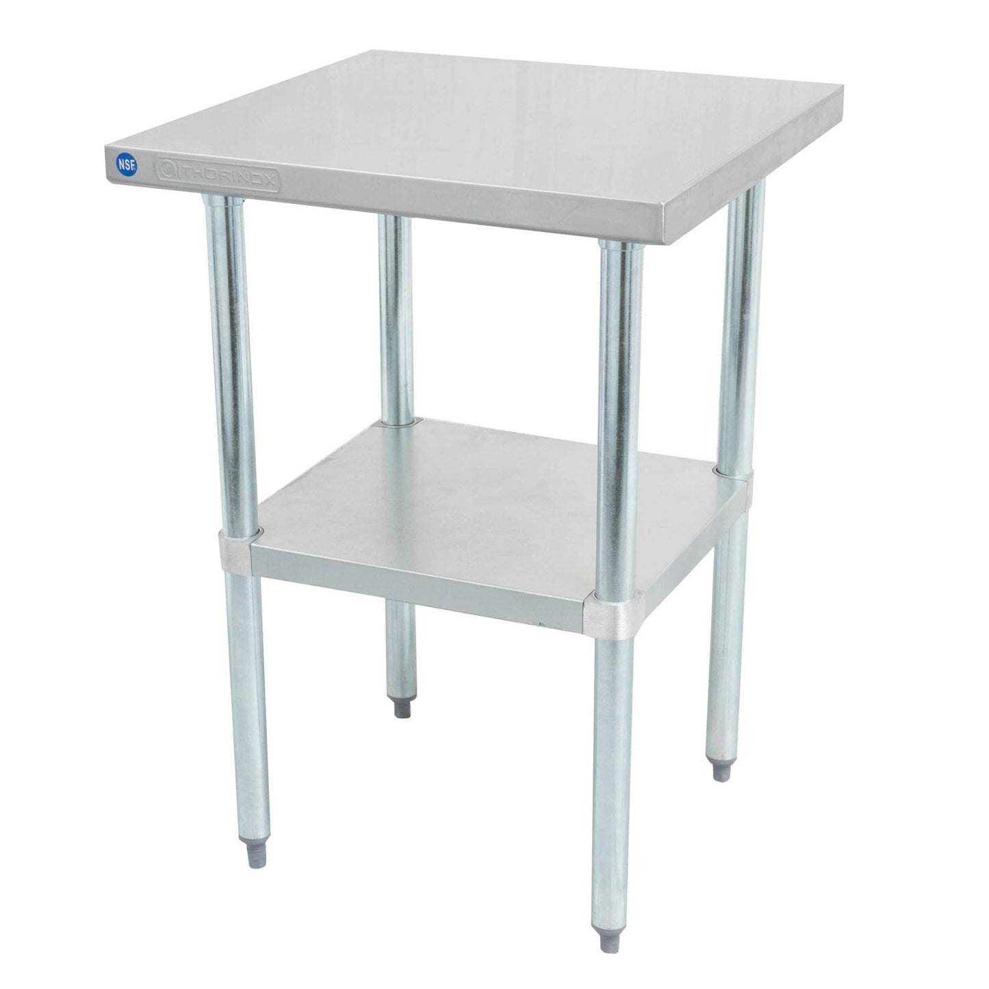 Worktables with Galvanized Undershelf