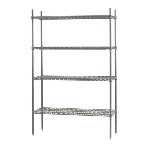 4-Tier Chrome Wire Shelving Unit 72*24*72