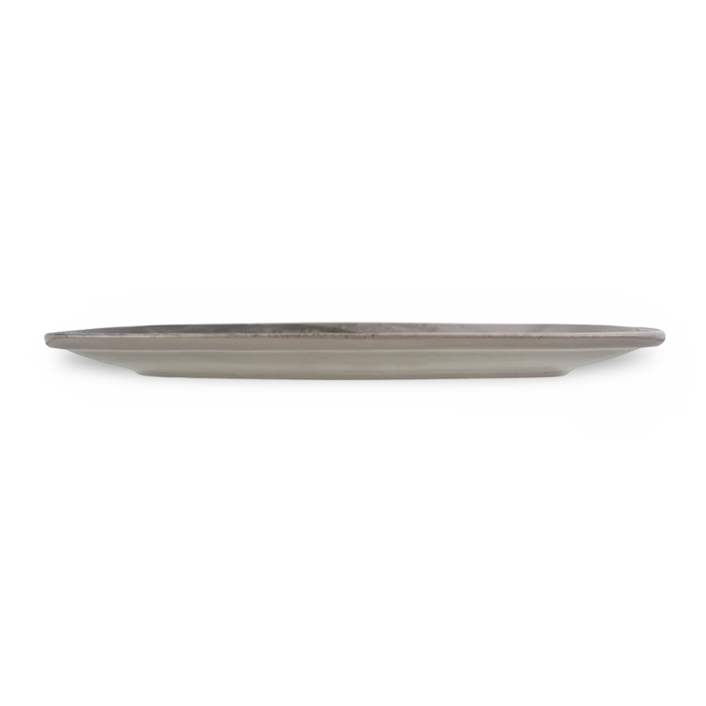 Grey Rectangular Oval Plates
