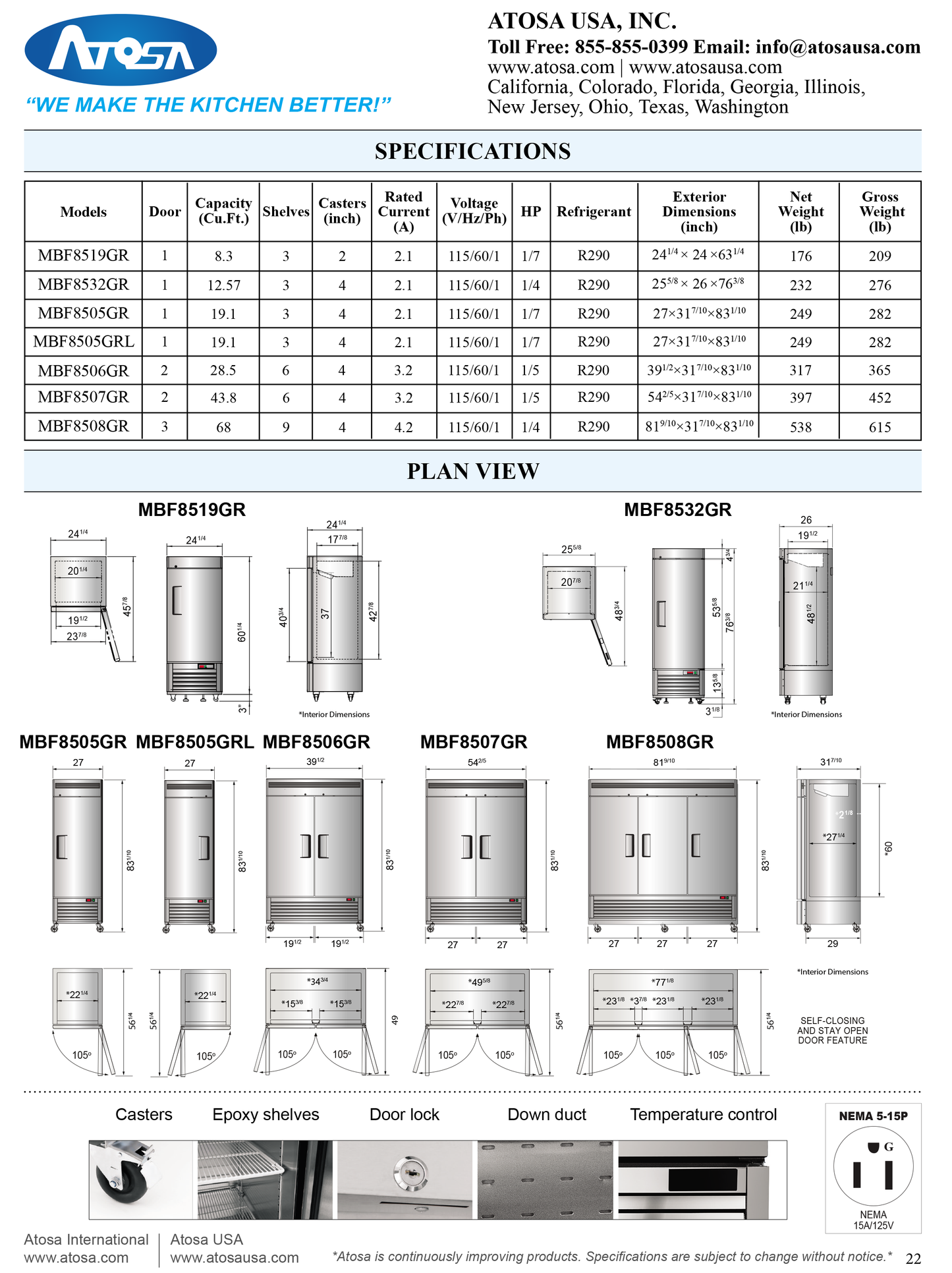 Reach-In Refrigerator 54"