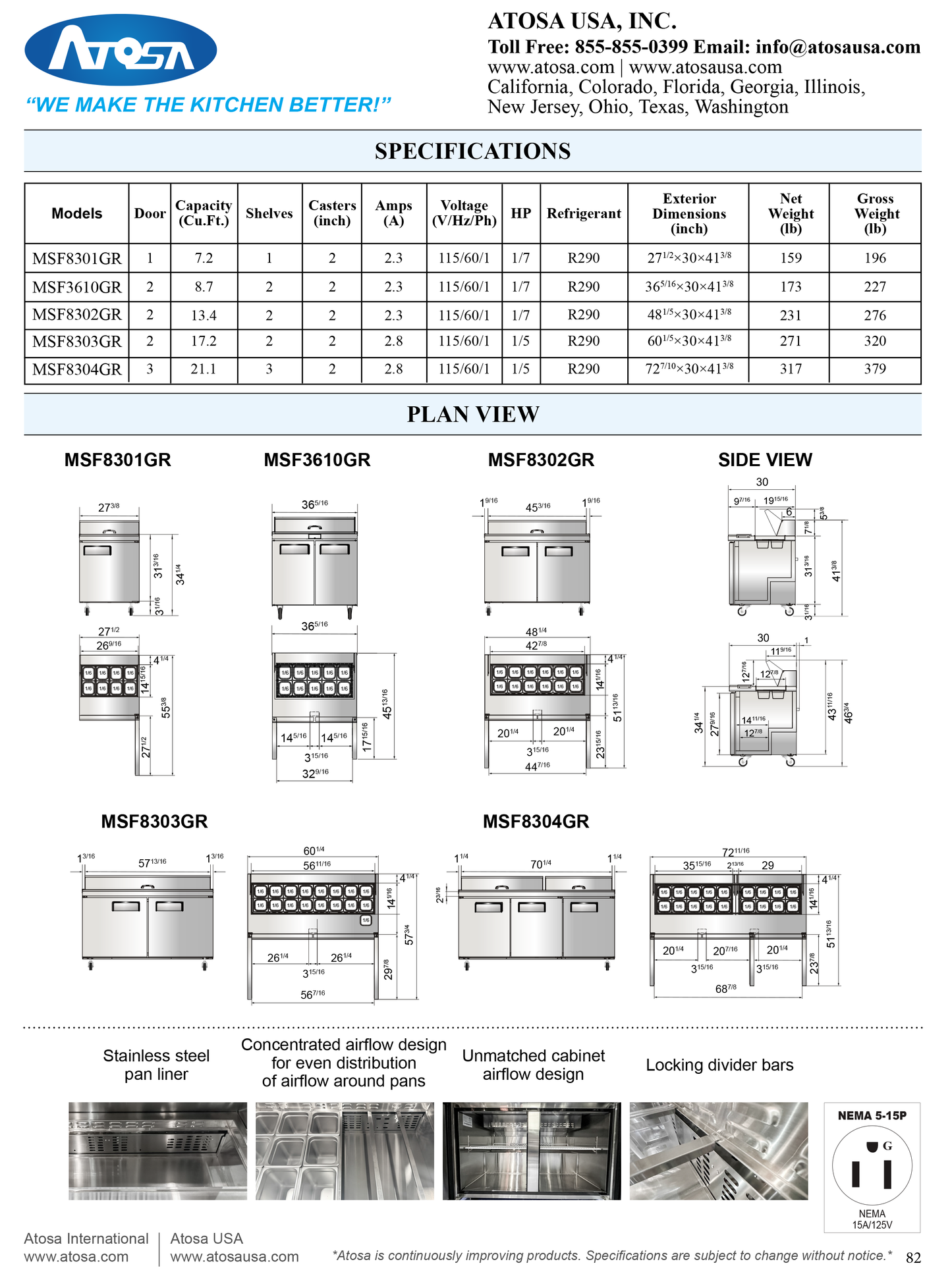 Salad/Sandwich Prep Table 48"