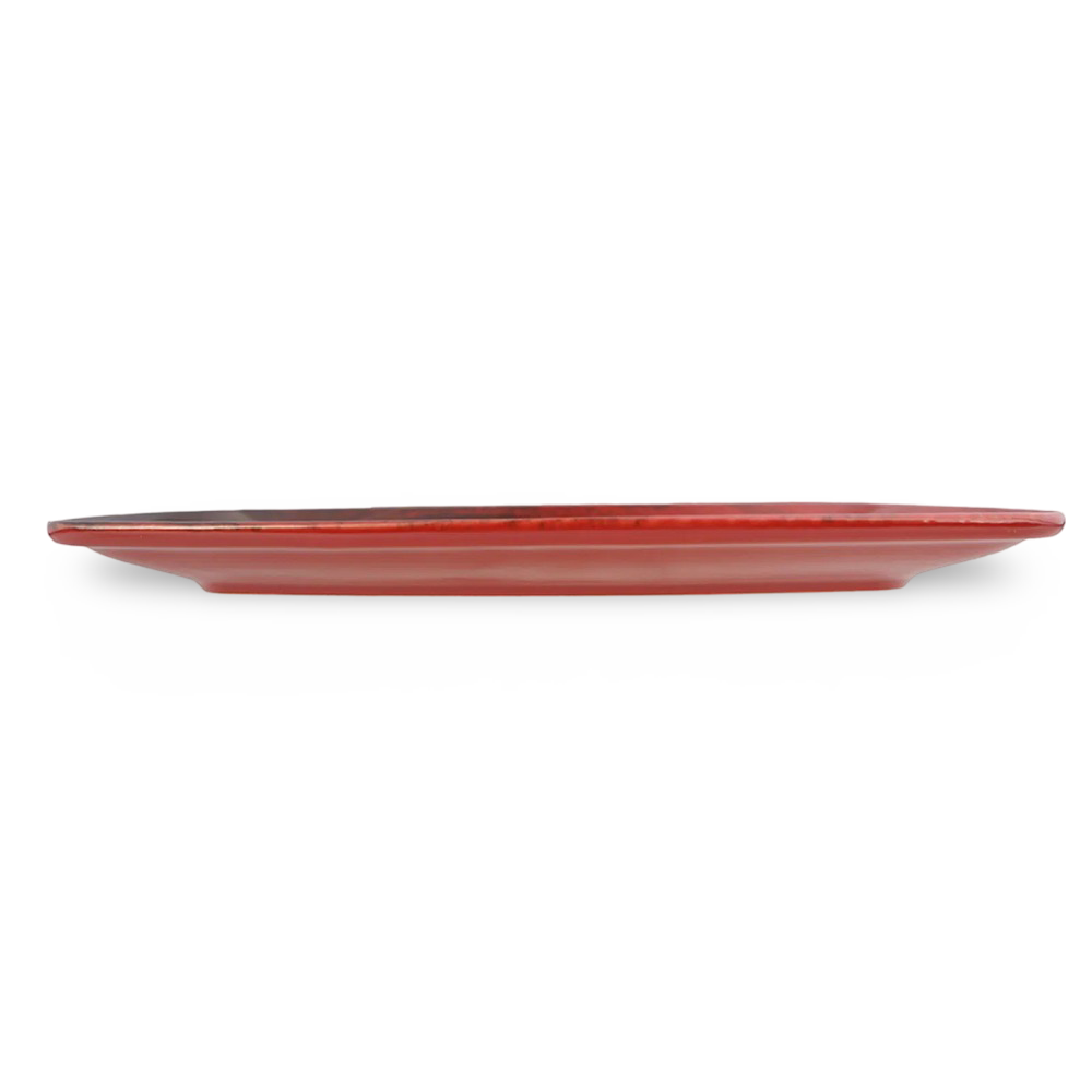 Red Rectangular Oval Plates