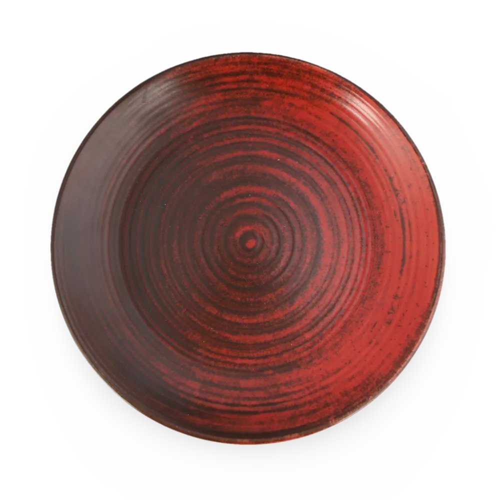 Red Round Plates