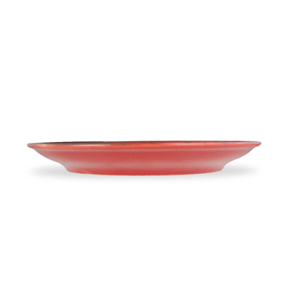 Red Round Plates