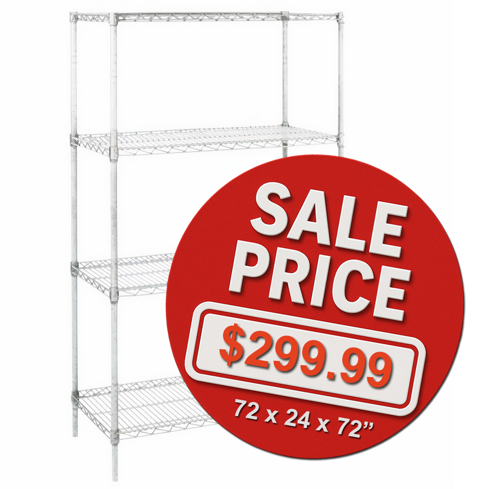 Wireshelves Chrome 4-Tier Unit