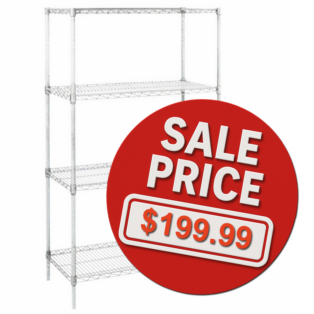 Wireshelves Chrome 4-Tier Unit