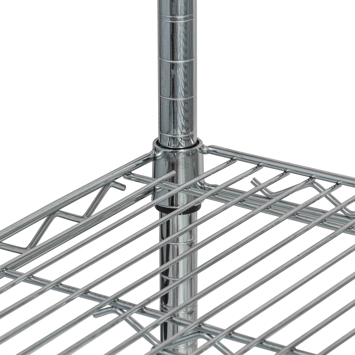 4-Tier Chrome Wire Shelving Unit 72*18*72
