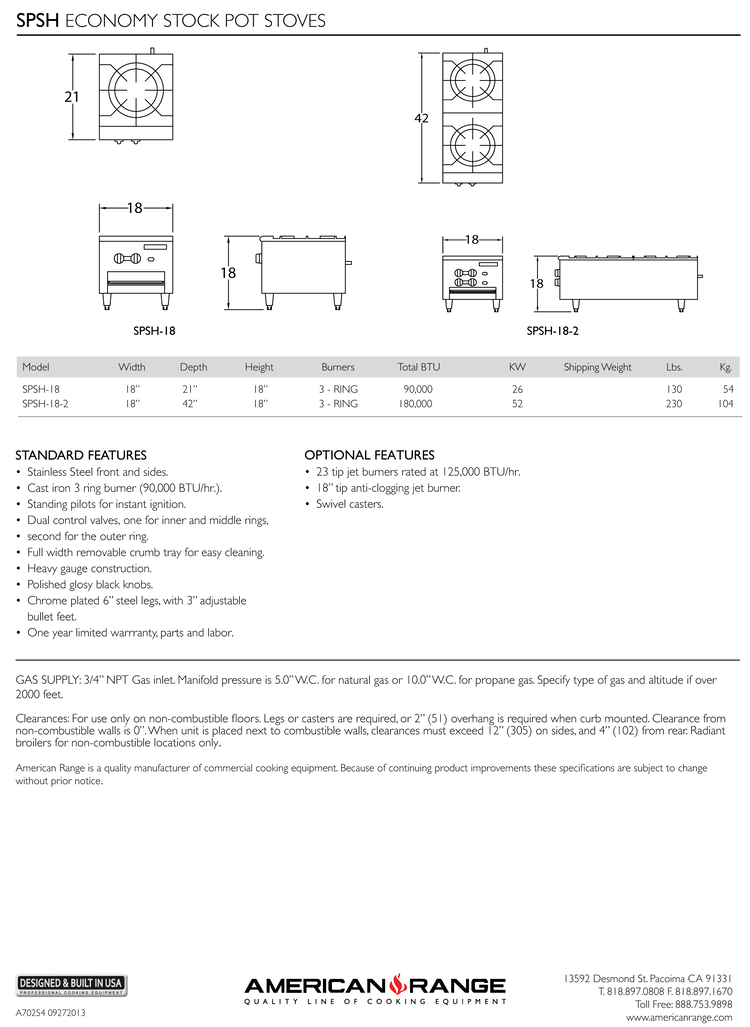 Stock Pot Range 1 Burner