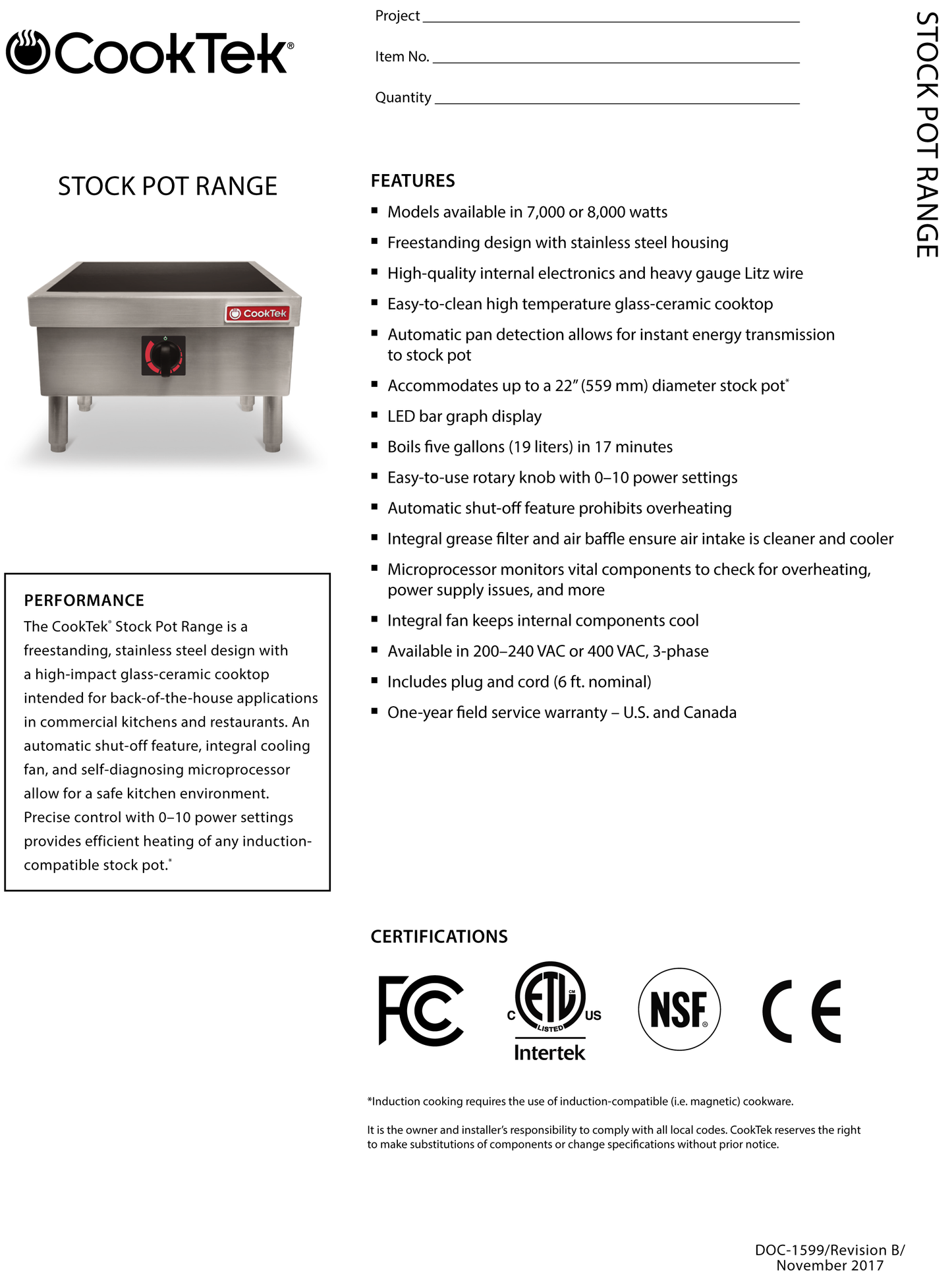 Induction Stock Pot Range