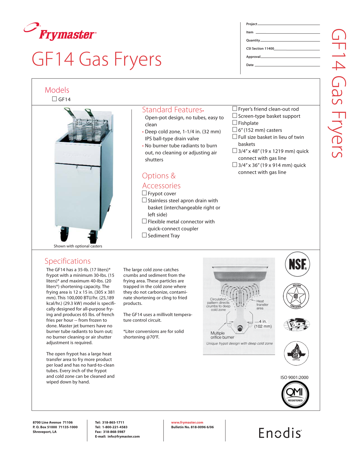 Gas Fryer 40 Lb