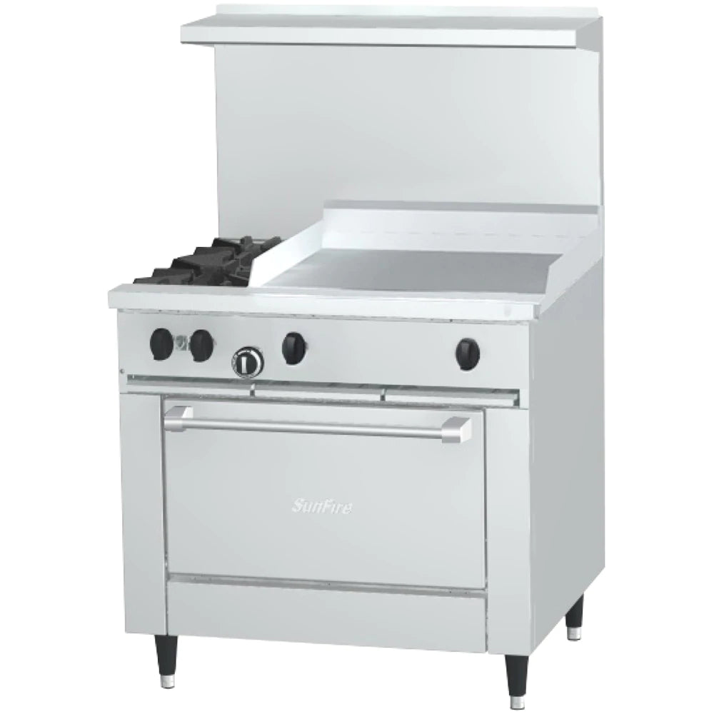 Range with 24" Griddle & 2 Burners