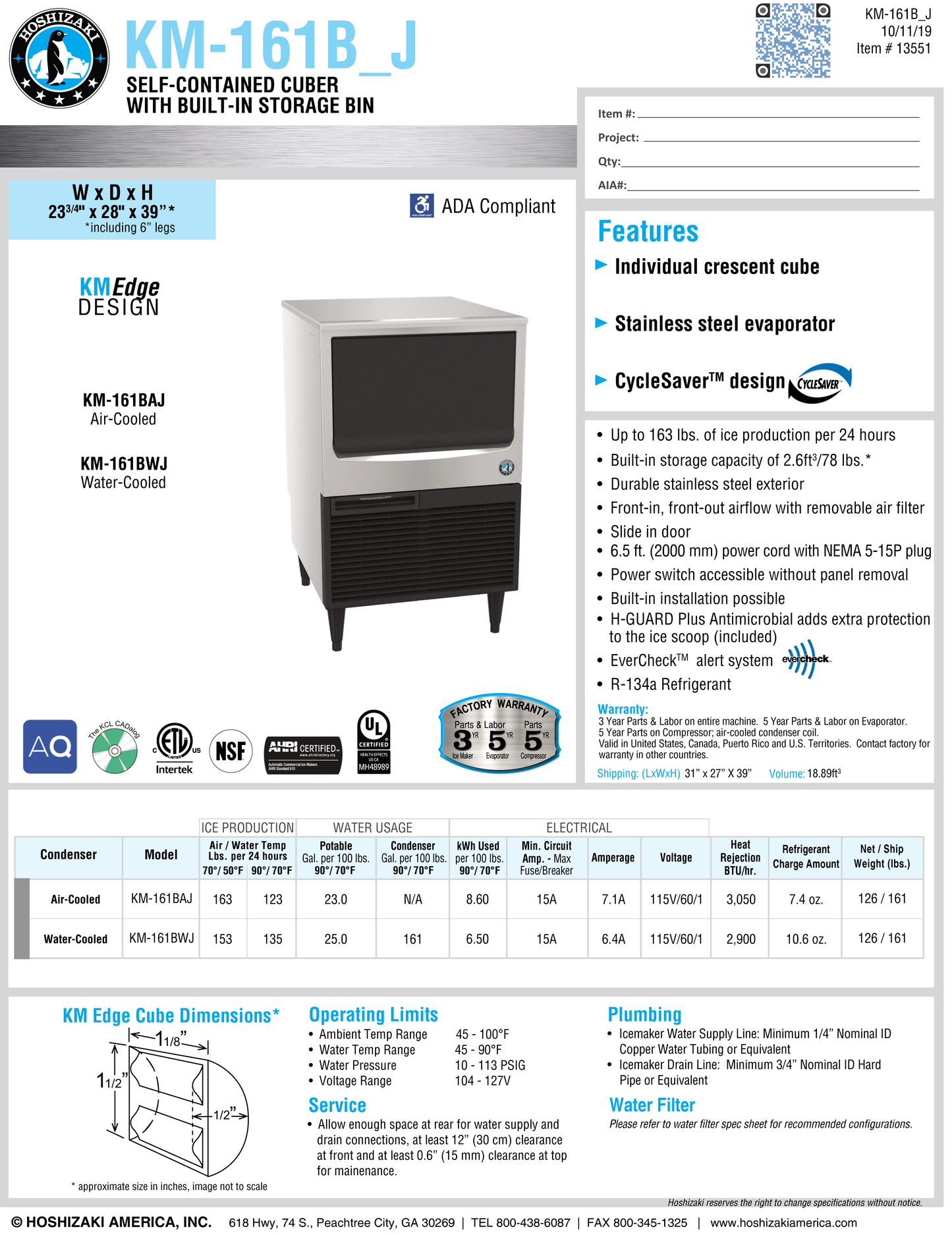 Ice Machine 160 Lb