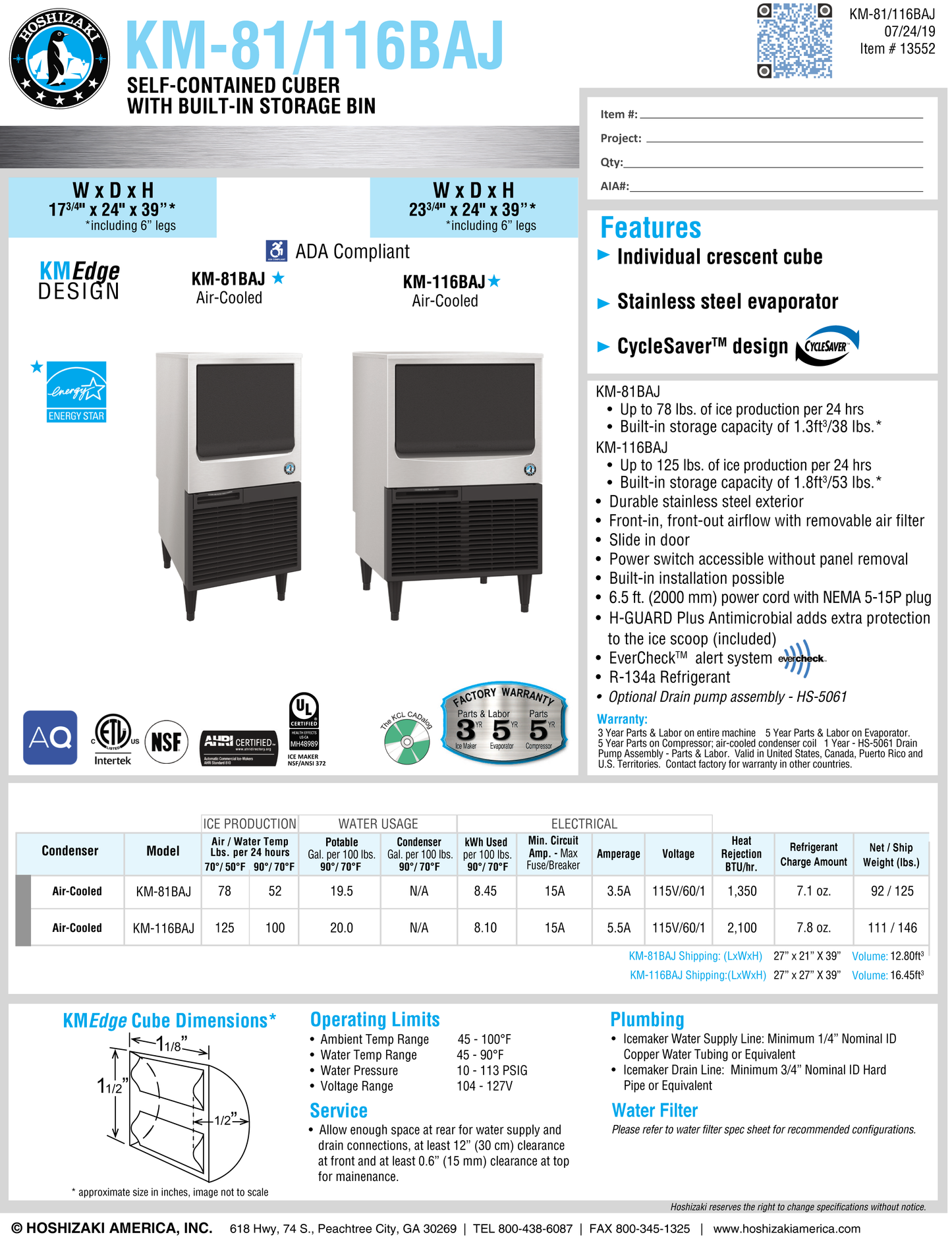Ice Machine 80 Lb