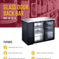 Glass Hinge Doors Back Bar 48"