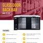 Glass Hinge Doors Back Bar 72"