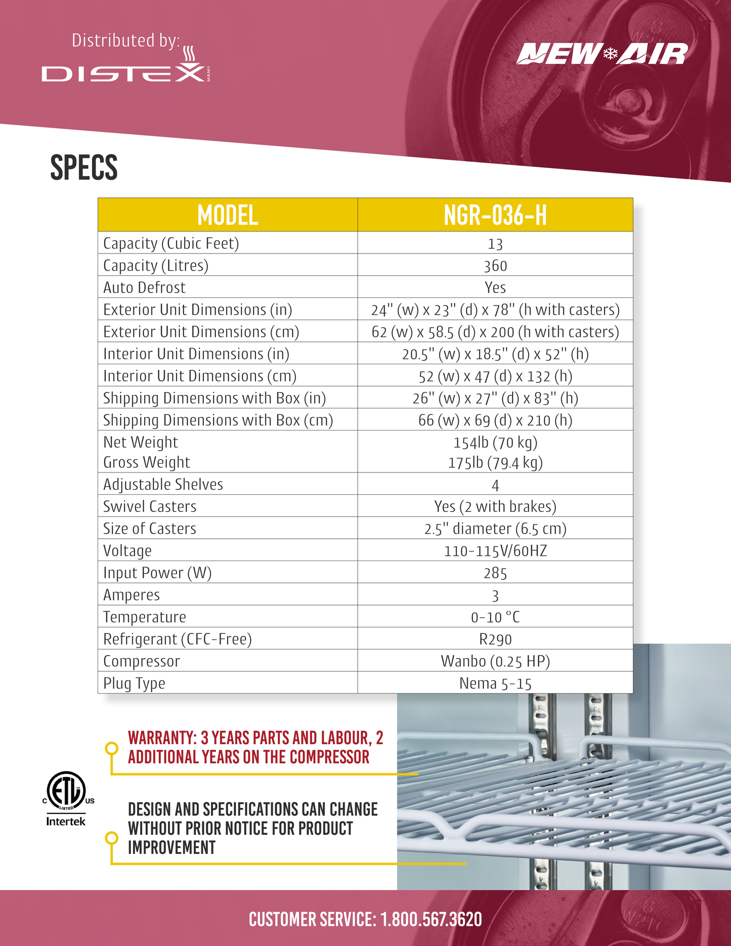 Merchandiser Refrigerator 24"