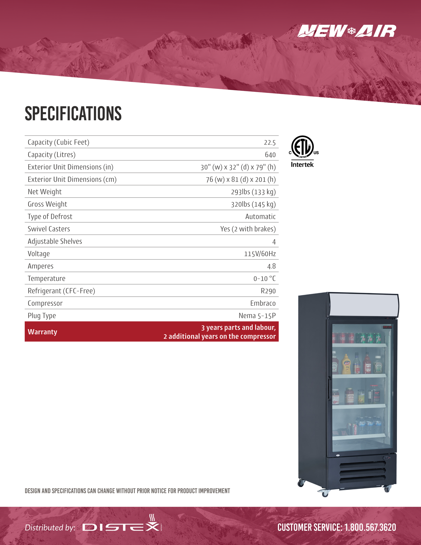 Merchandiser Refrigerator 30"