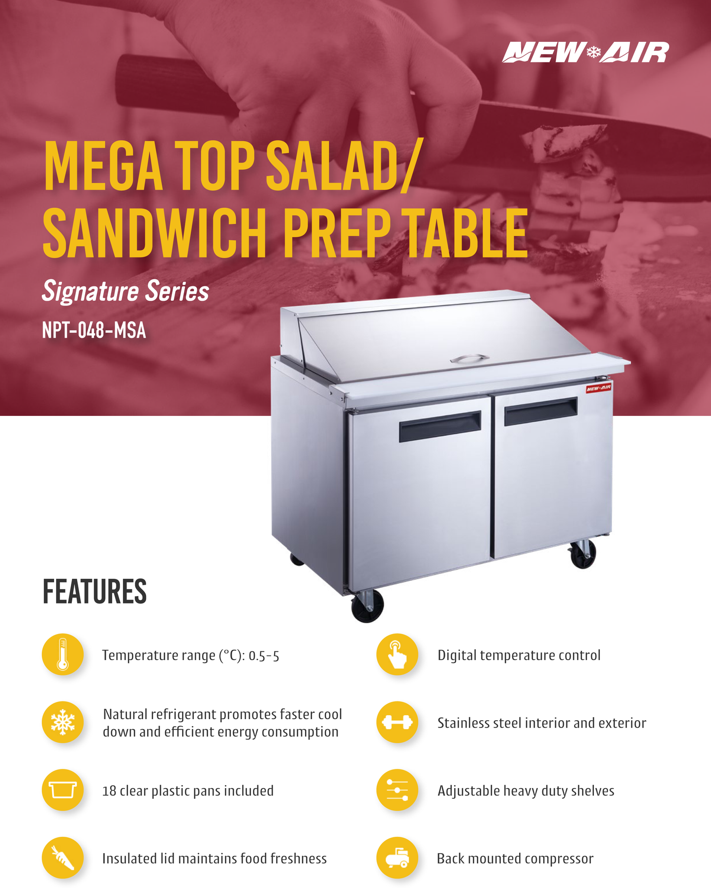 Mega Top Prep Table 48"