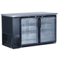 Glass Hinge Doors Back Bar 60"