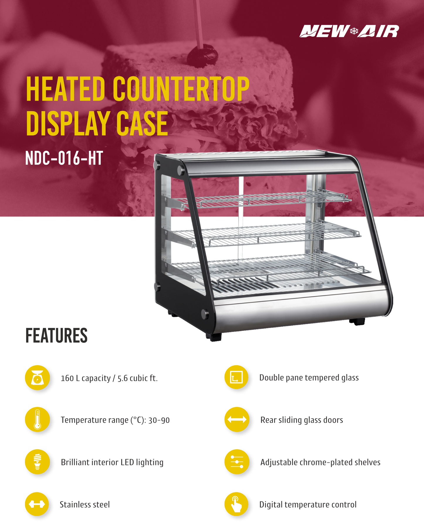 Heated Display Case 34"