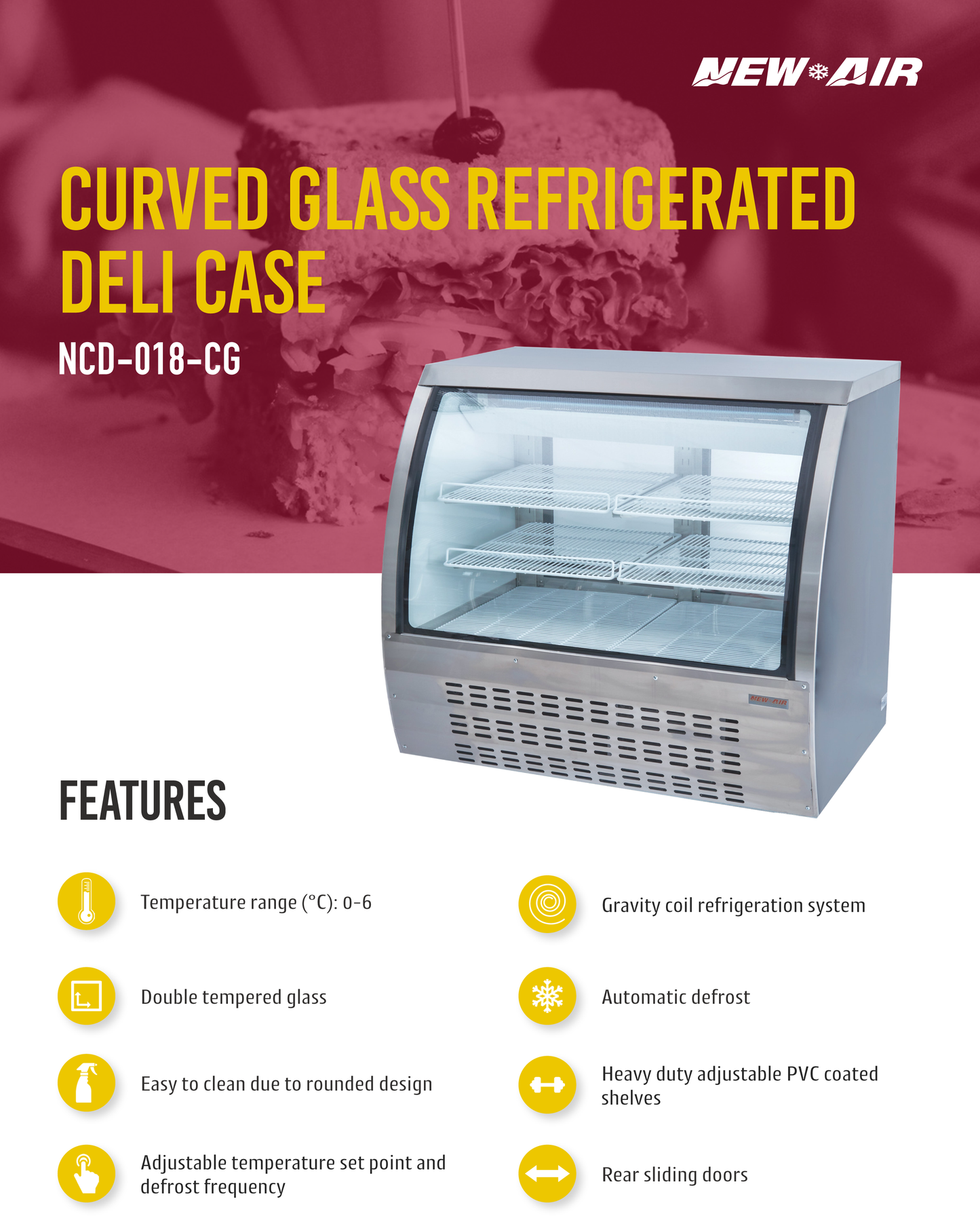 Curved Glass Display Case 47.5"