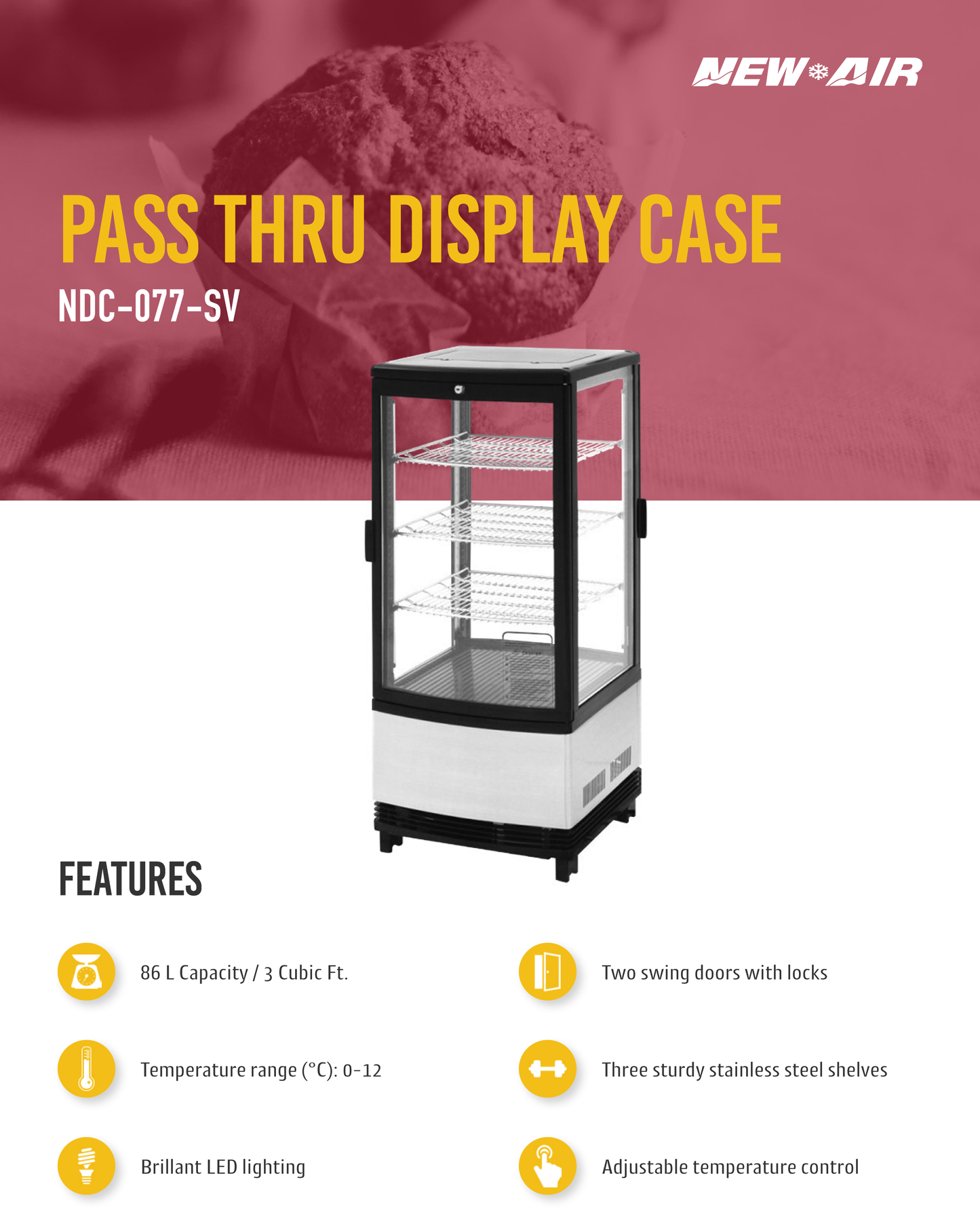 Pass Thru Display Case 17"