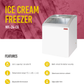 Curved Glass Freezer 24"