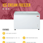 Flat Glass Freezer 50"