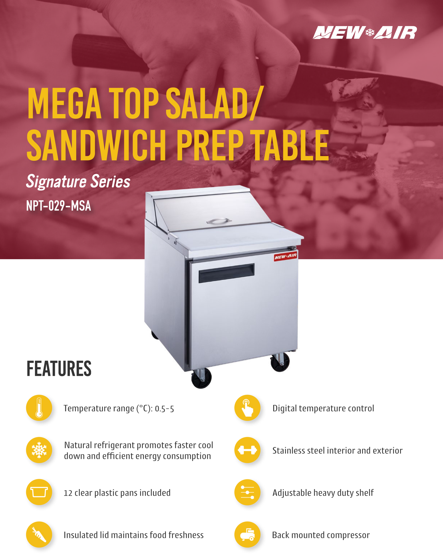 Mega Top Prep Table 29"
