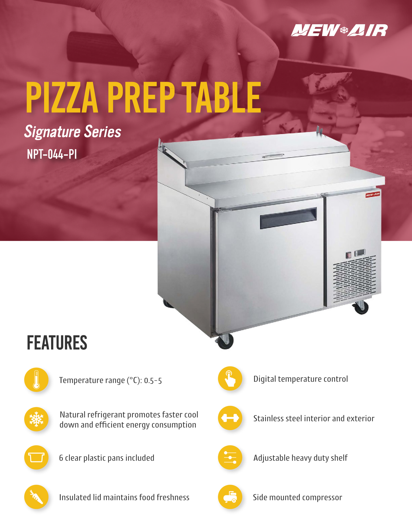 Pizza Prep Table 44"